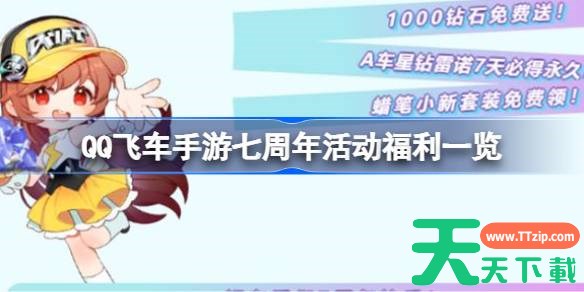 QQ飞车手游七周年活动有哪些福利 QQ飞车手游七周年活动福利一览