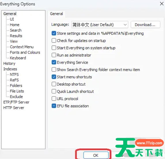 EveryThing怎么设置成中文?EveryThing设置成中文的方法