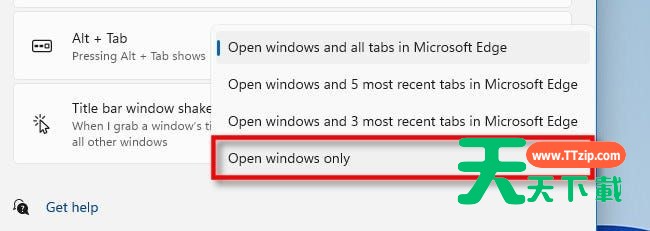 怎么阻止Windows11在Alt+Tab中显示边缘选项卡？