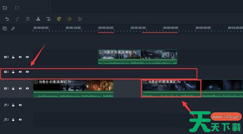 万兴喵影时间轴怎么插入新轨道 万兴喵影时间轴插入新轨道教程