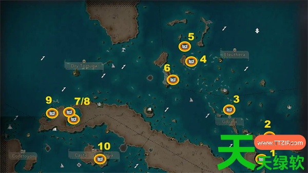 刺客信条黑旗重制版全藏宝图位置与解法攻略 刺客信条黑旗重制版全藏宝图位置与解法攻略