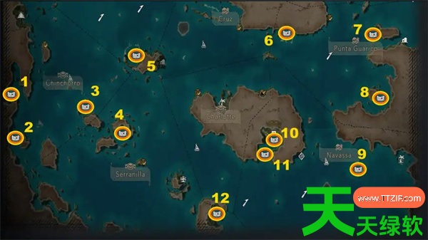 刺客信条黑旗重制版全藏宝图位置与解法攻略